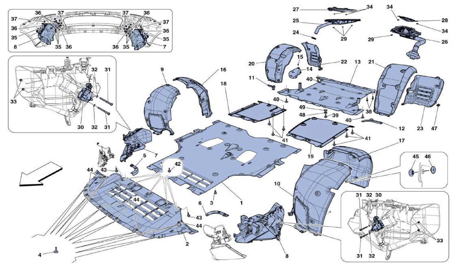 Schematic: Flat Undertray And Wheelhouses