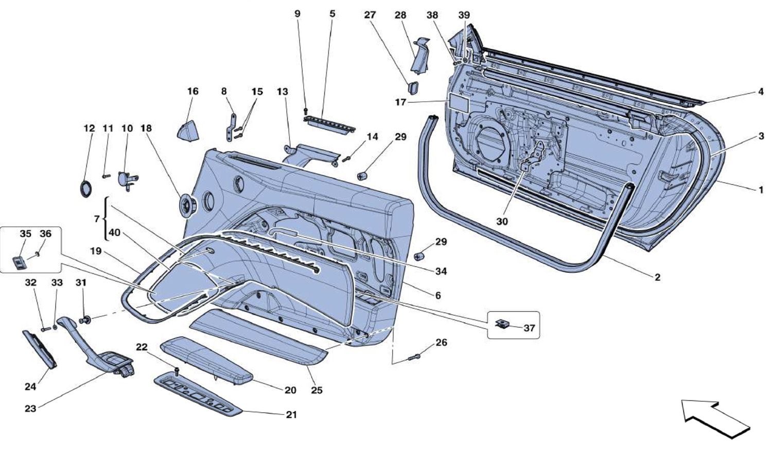 Schematic: Doors - Substructure And Trim