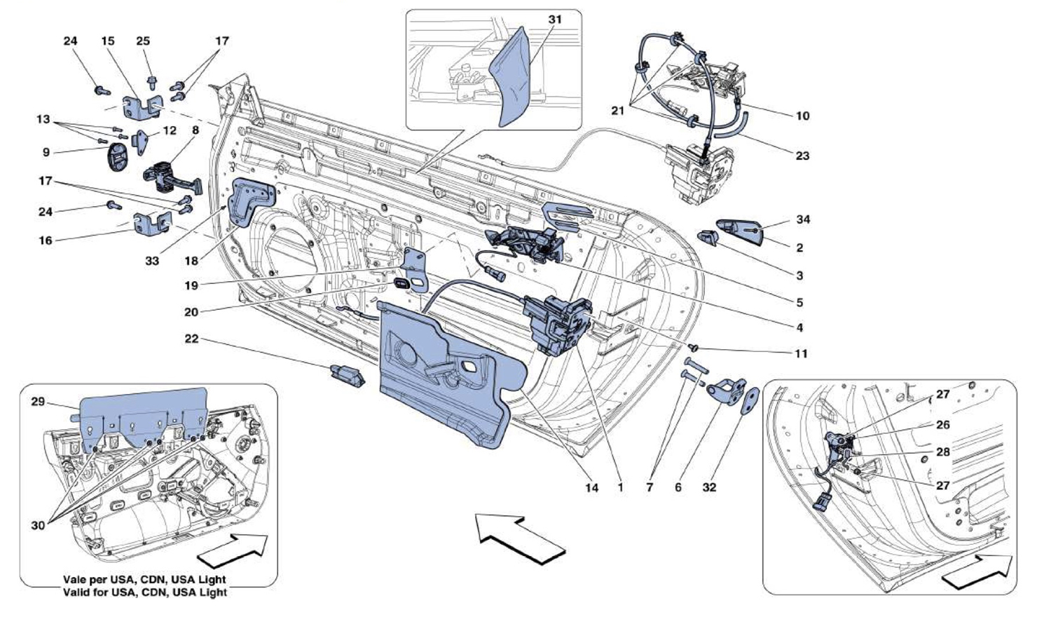 Schematic: Doors - Opening Mechanisms And Hinges