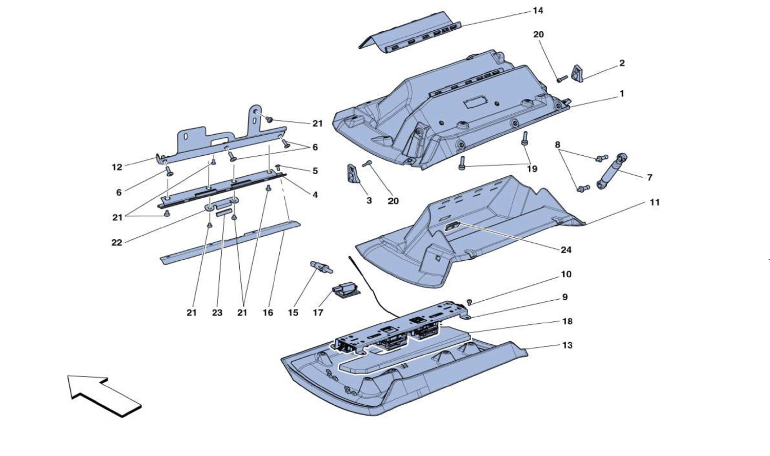 Schematic: Glove Compartment