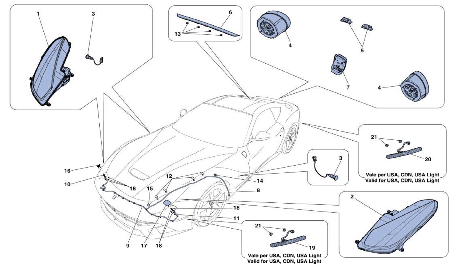 Schematic: Headlights And Taillights