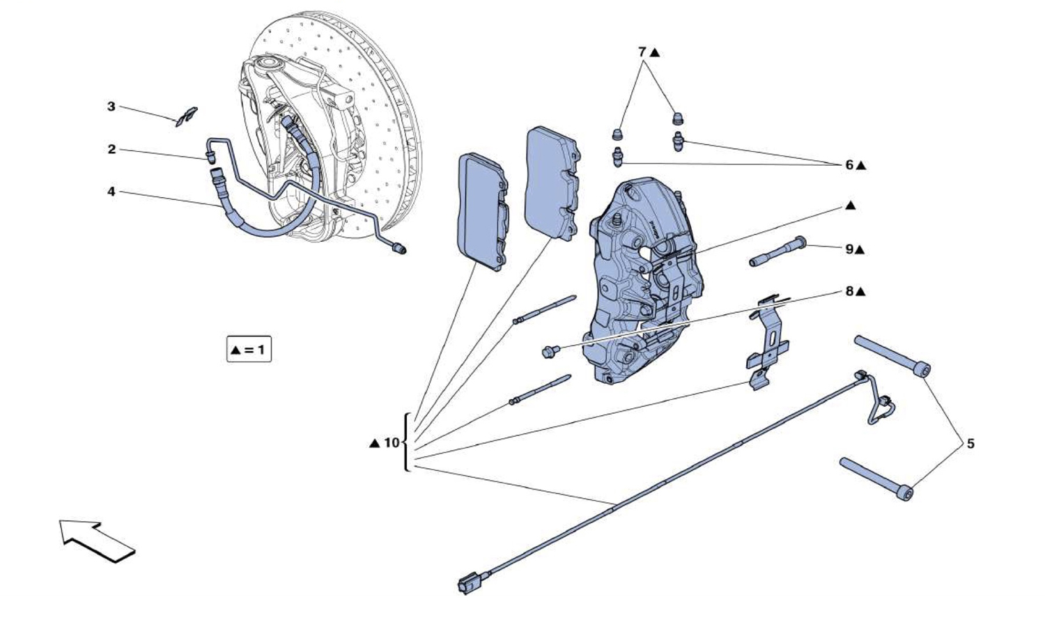 Schematic: Front Brake Callipers