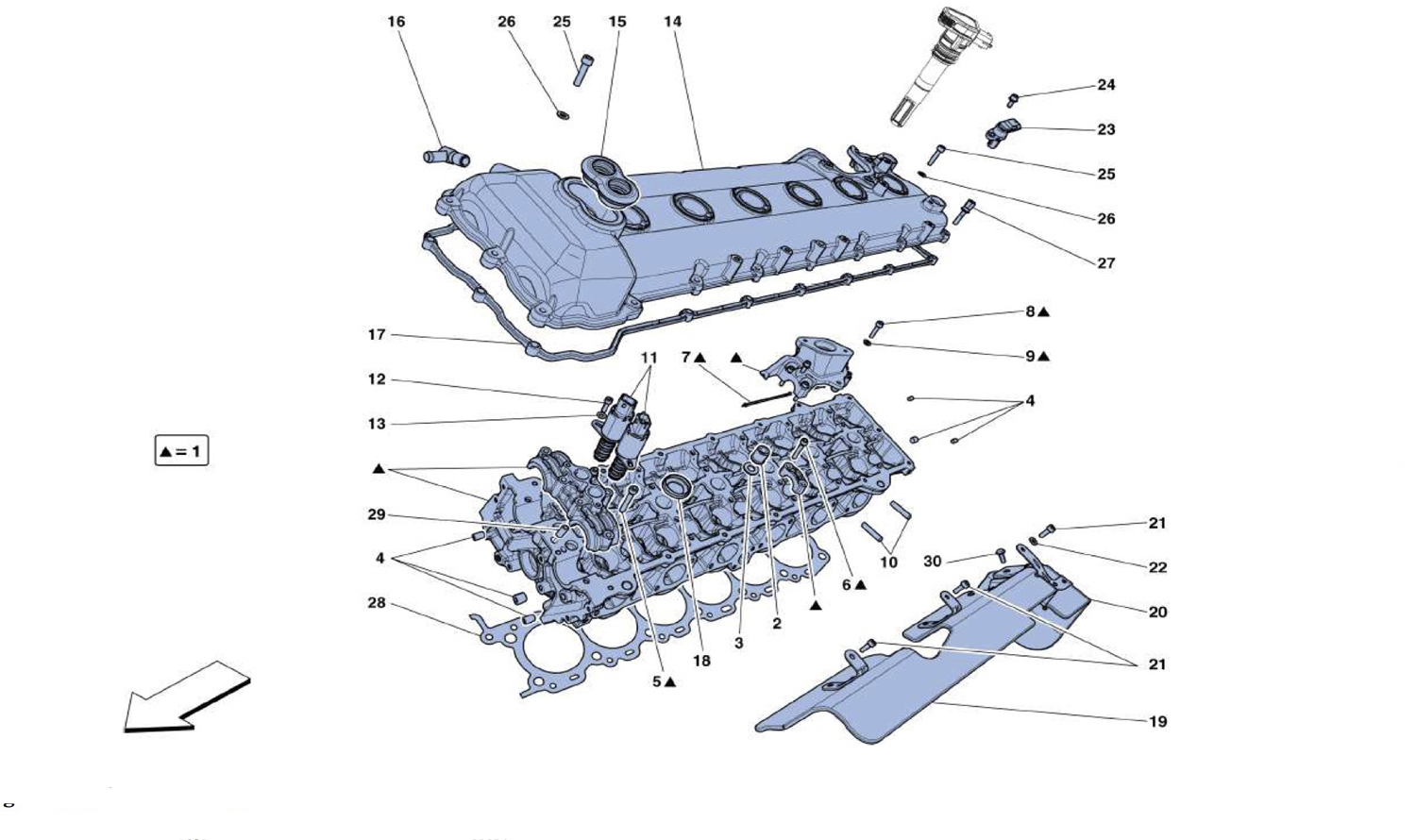 Schematic: Left Hand Cylinder Head