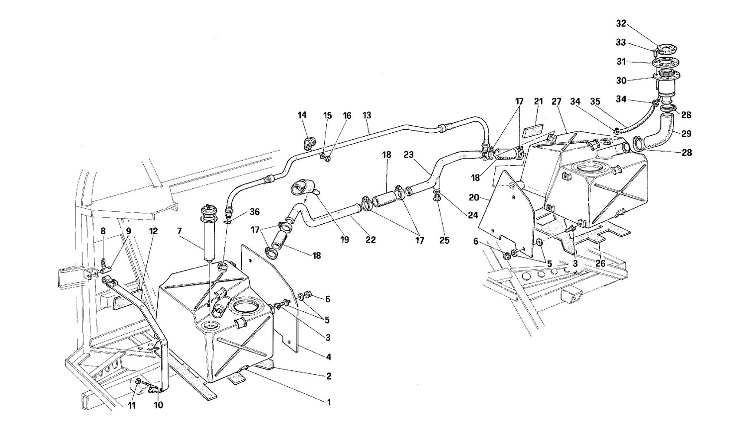 Schematic: Tanks And Gasoline Vent System -Valid For Usa -