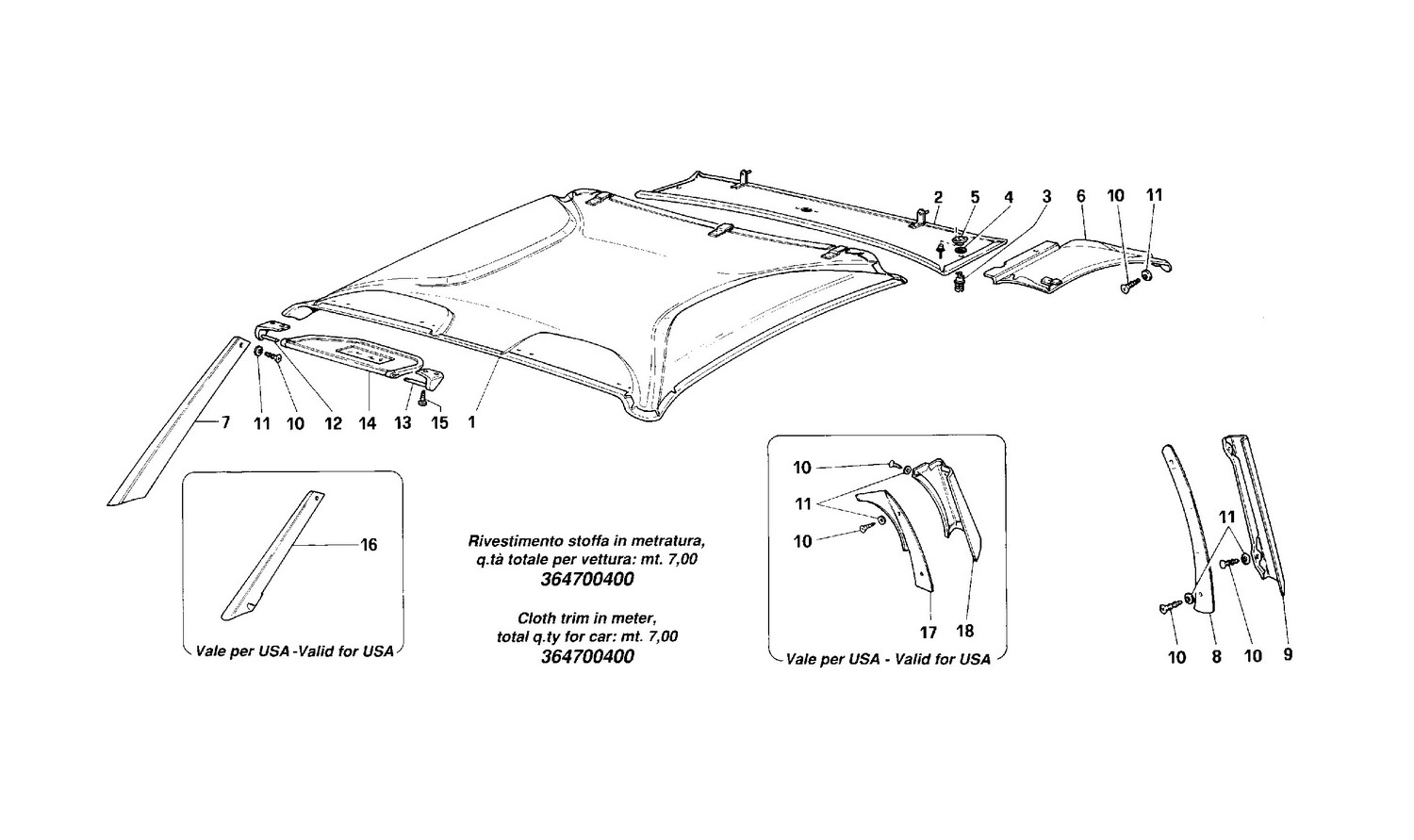 Schematic: Internal Elements Body -Upper Zone -