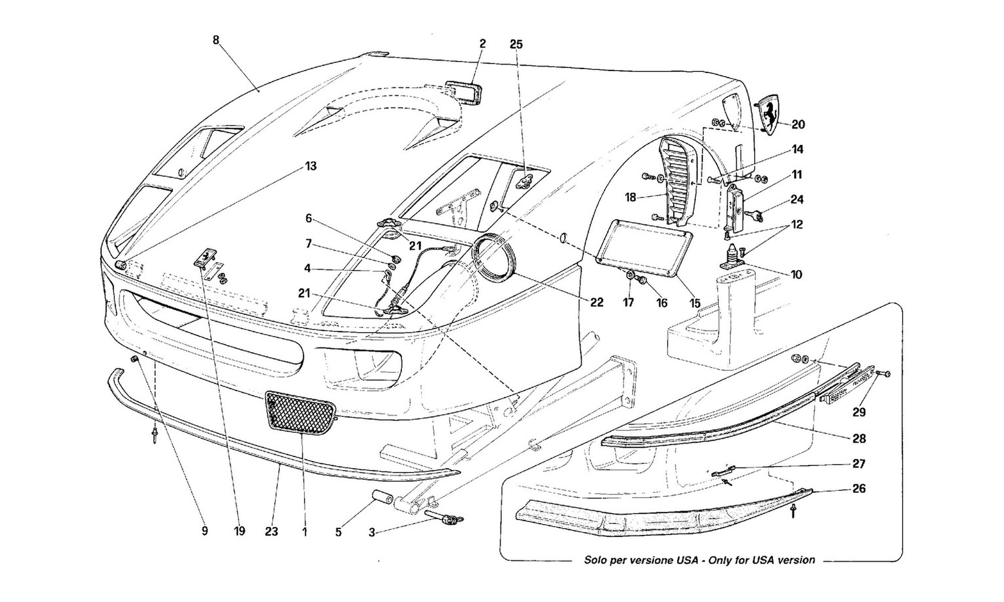 Schematic: Front Hood