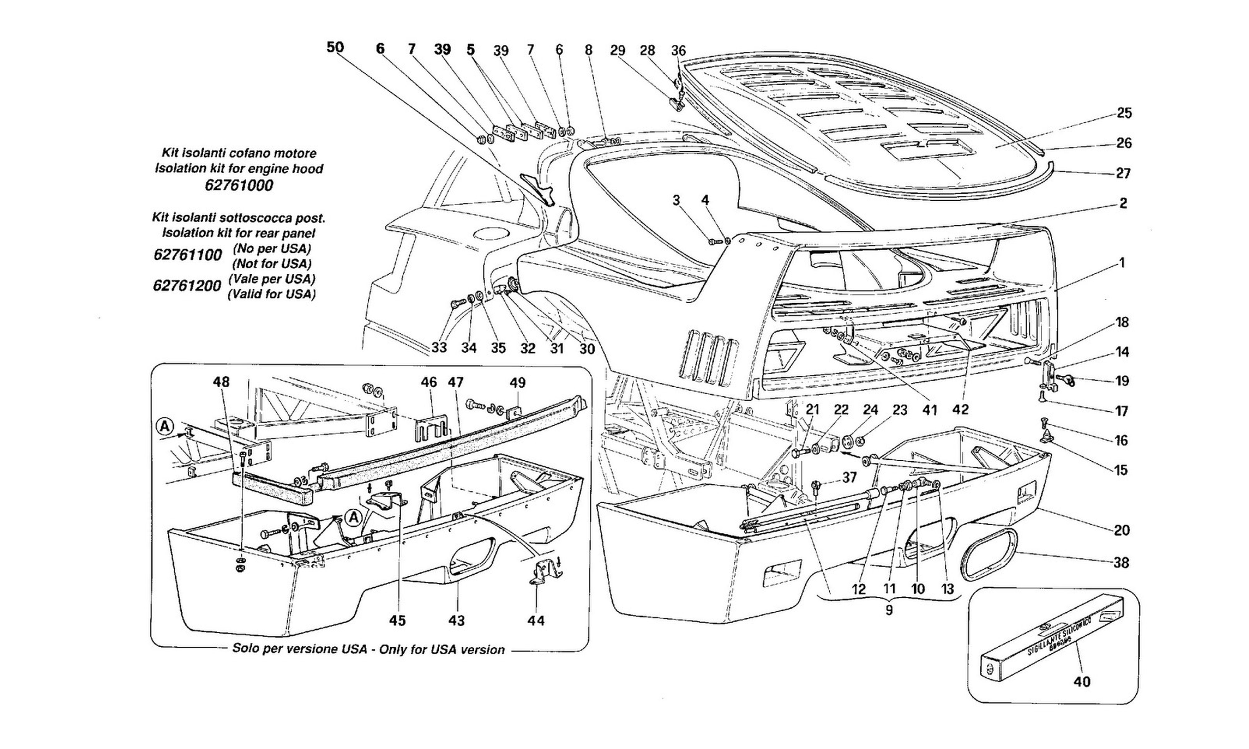 Schematic: Rear Hood