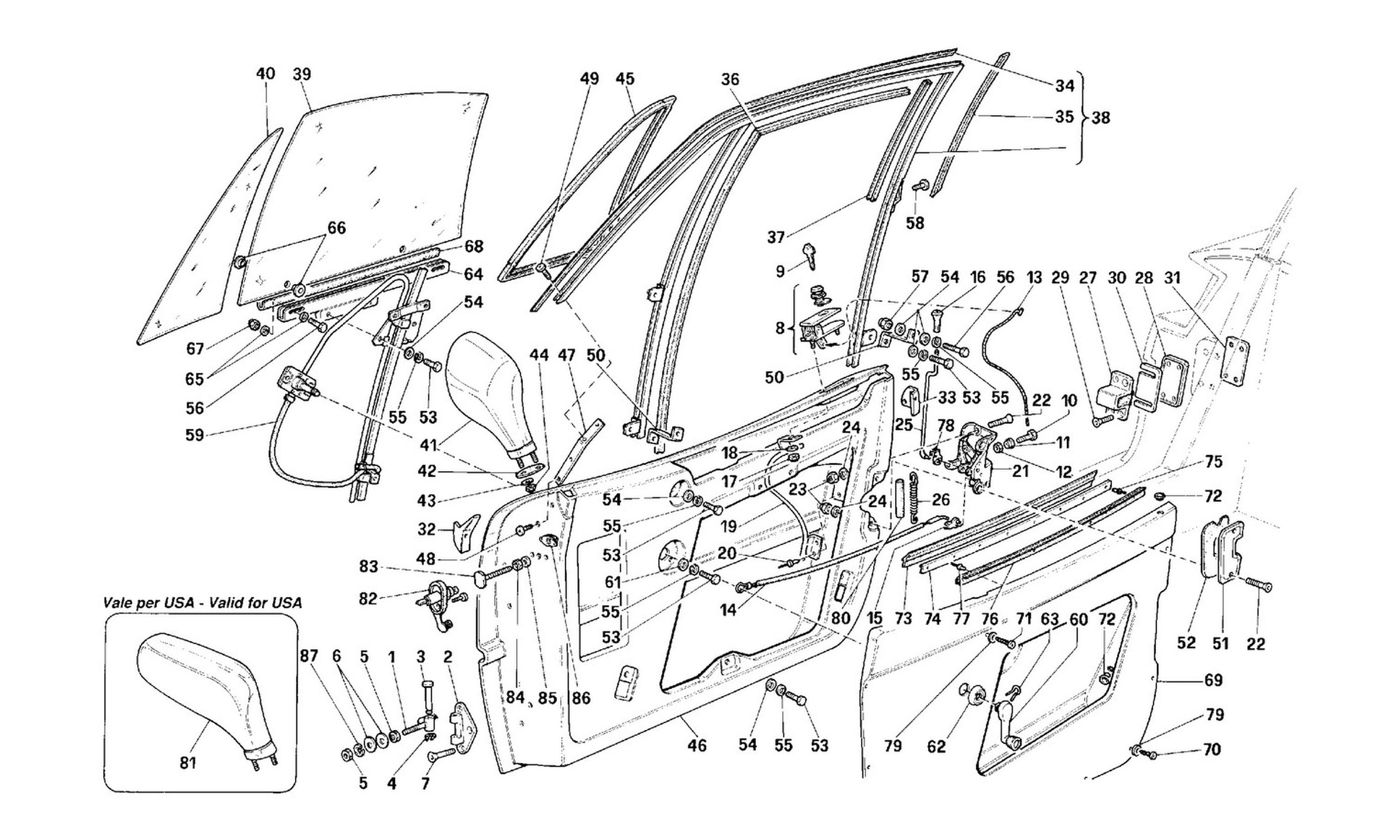 Schematic: Doors -Descending Glass Version-