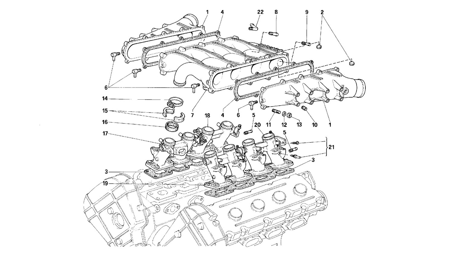 Schematic: Manifold And Throttle Bodies