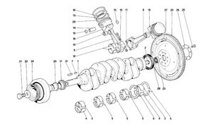 Driving Shaft - Connecting Rods And Pistons - Motor Flywheel
