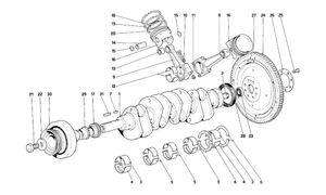 Driving Shaft - Connecting Rods And Pistons - Motor Flywheel