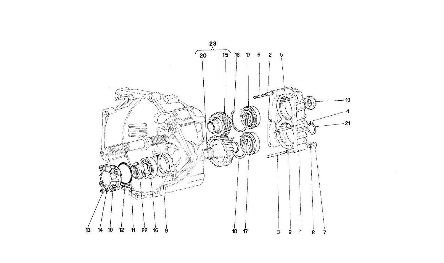 Schematic: Gearbox Transmission