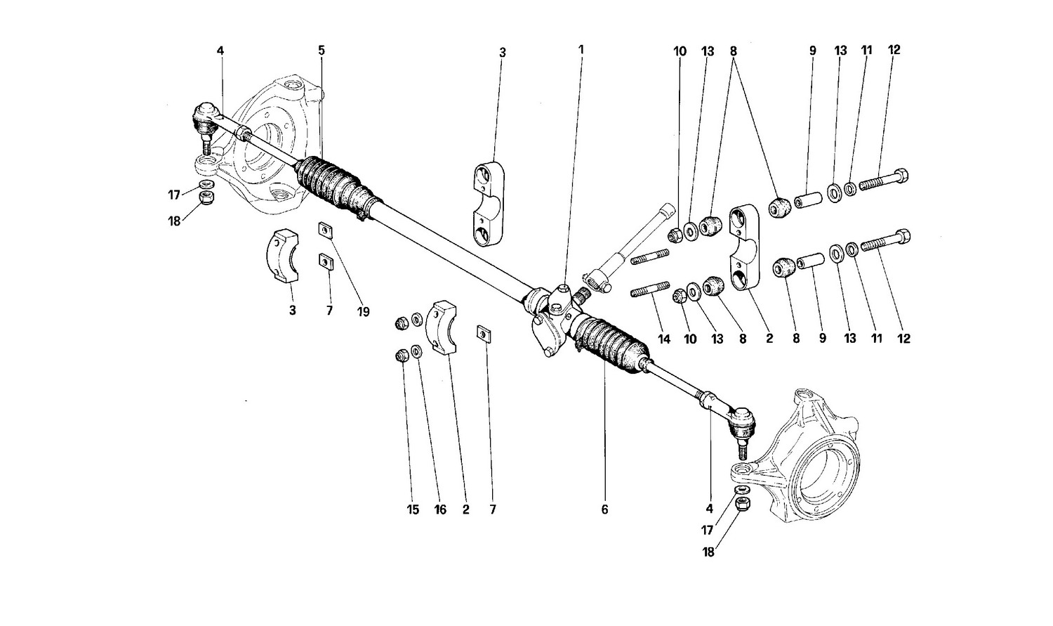 Schematic: Steering Box And Linkages