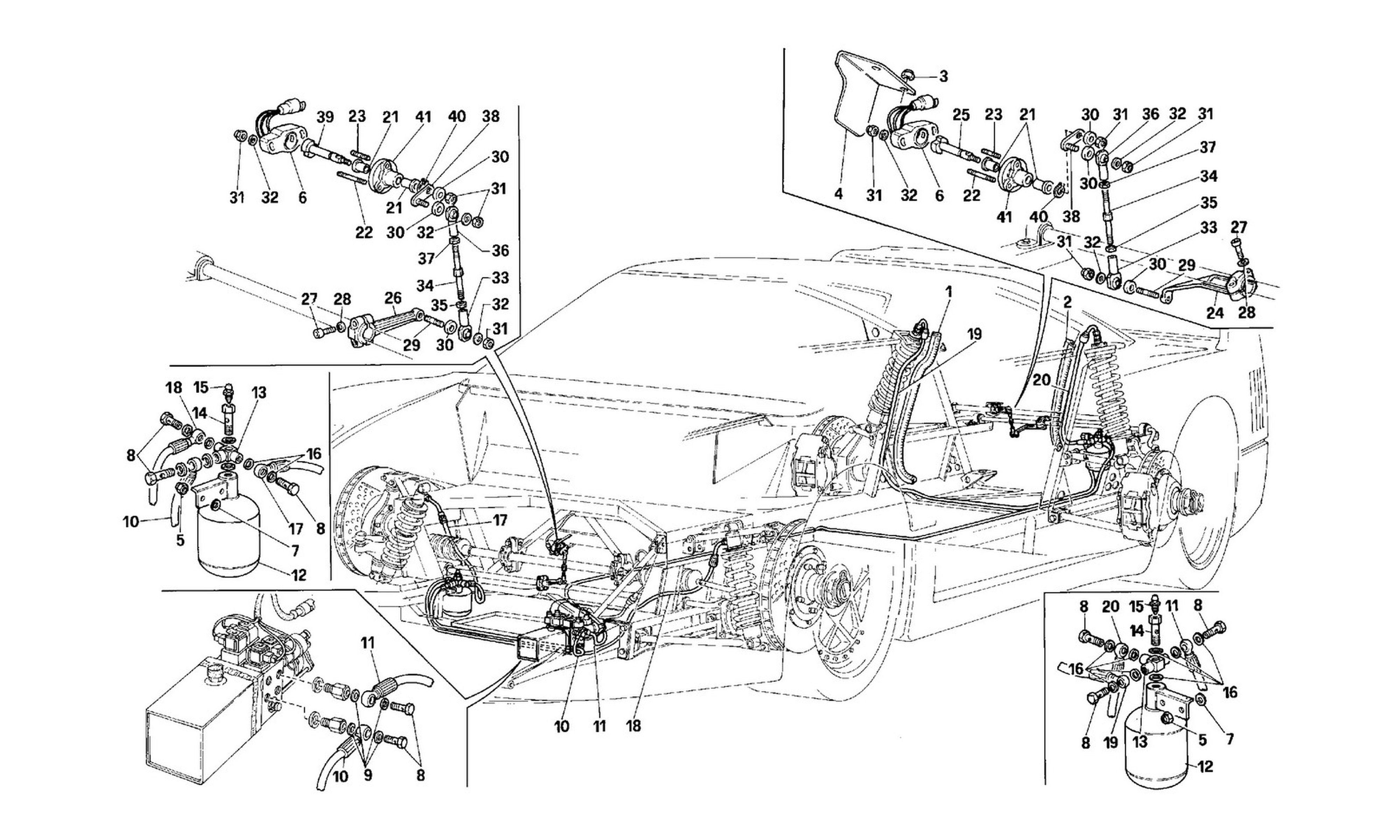 Schematic: Lifting Systems (For Equipped Cars)