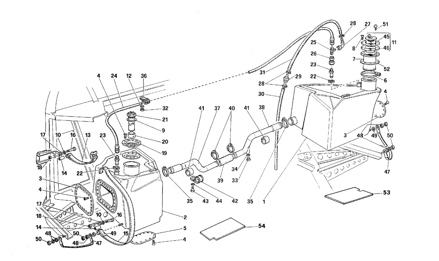 Schematic: Tanks And Gasoline Vent System -Not For Usa -