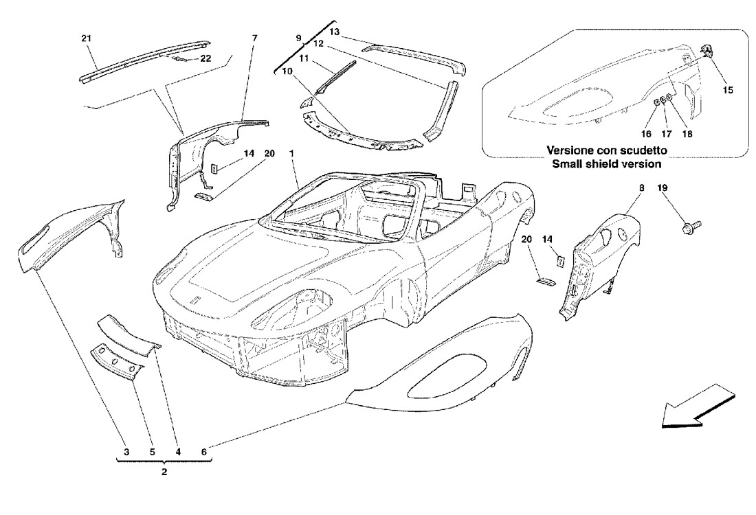 Schematic: Body - Outer Trims