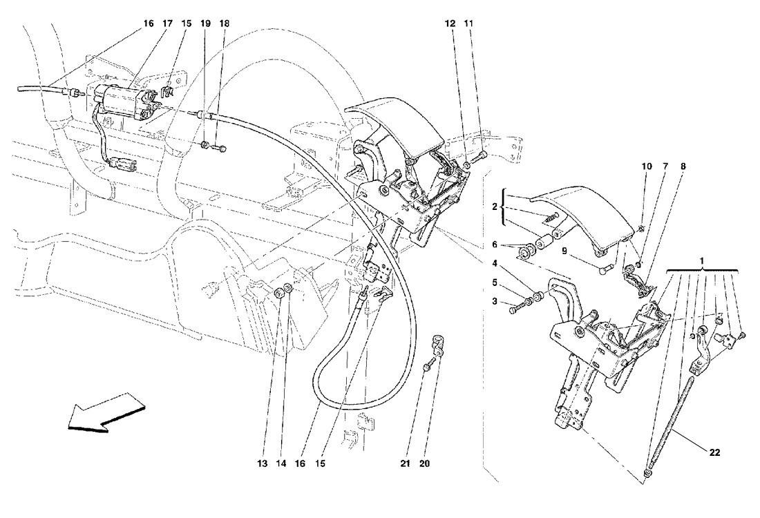 Schematic: Capote Control And Flaps