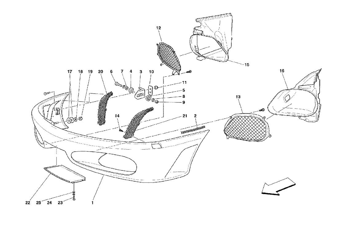 Schematic: Front Bumper