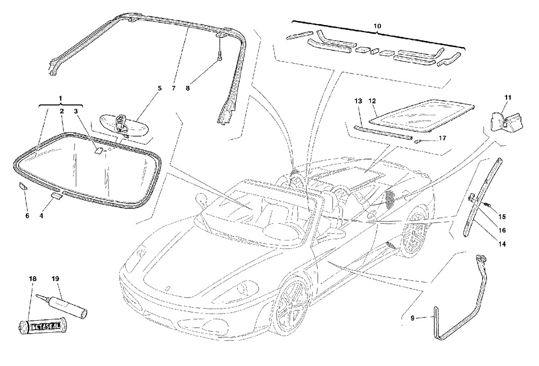 Schematic: Glasses And Gaskets