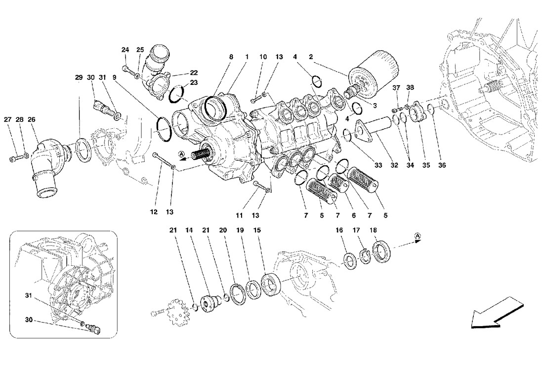 Schematic: Water-Oil Pump