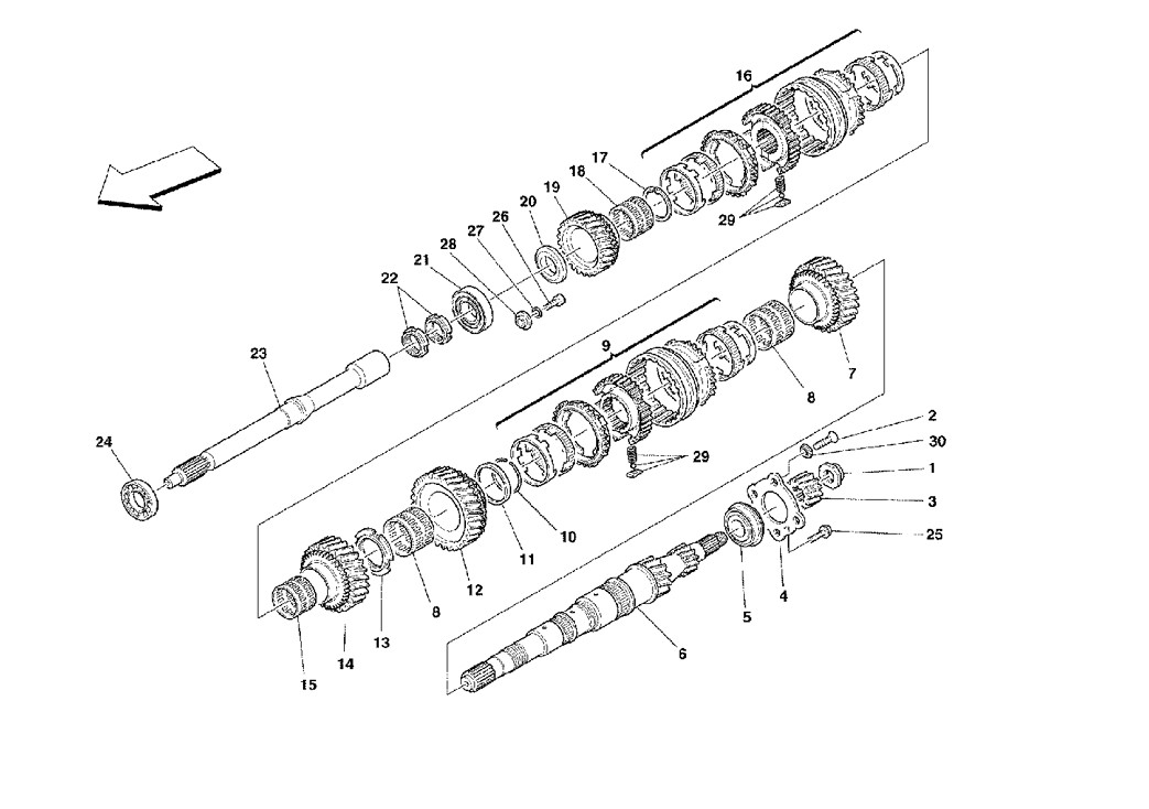 Schematic: Main Shaft Gears