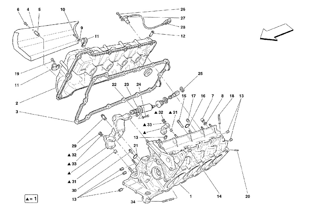 Schematic: R.H. Cylinder Head