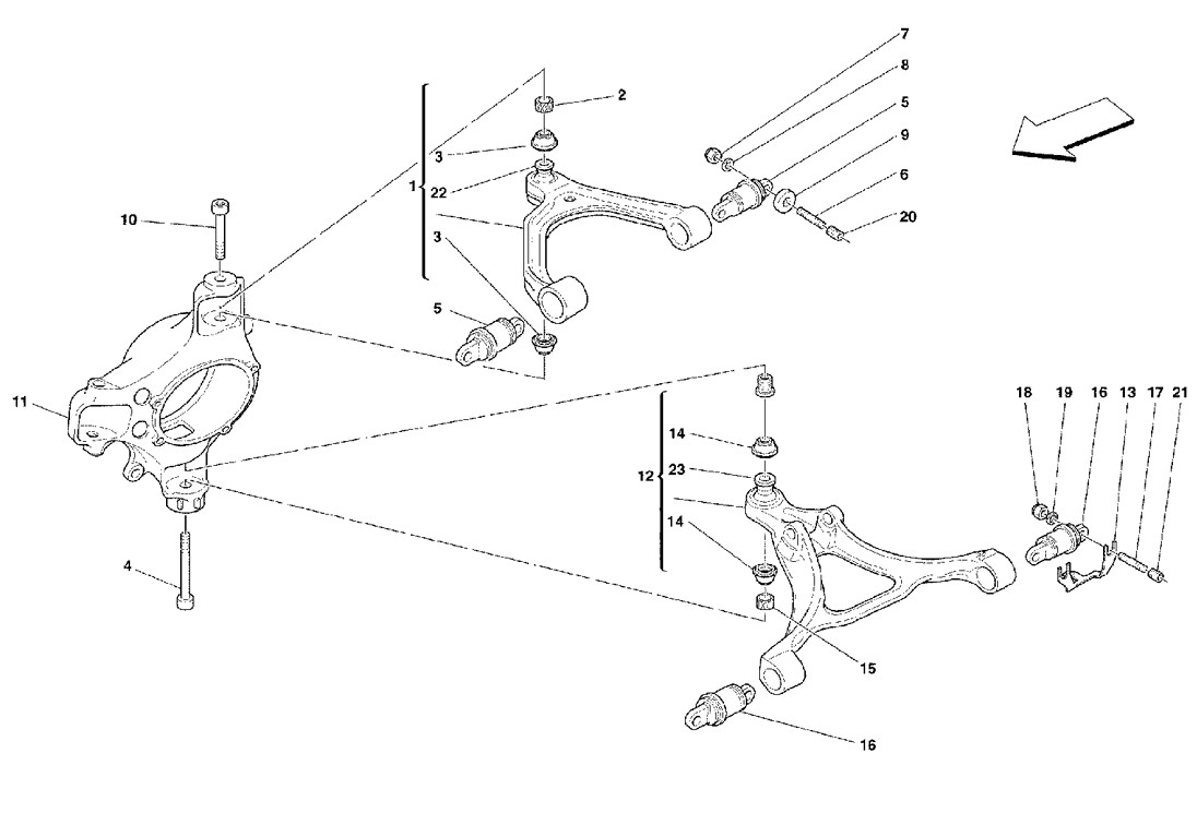 Schematic: Front Suspension - Wishbones