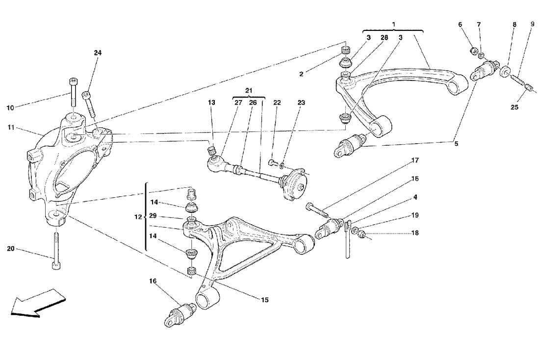 Schematic: Rear Suspension - Wishbones