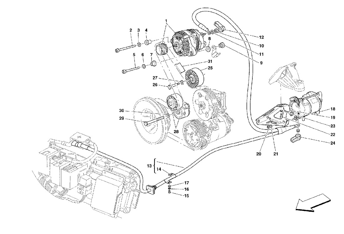 Schematic: Current Generator - Starting Motor
