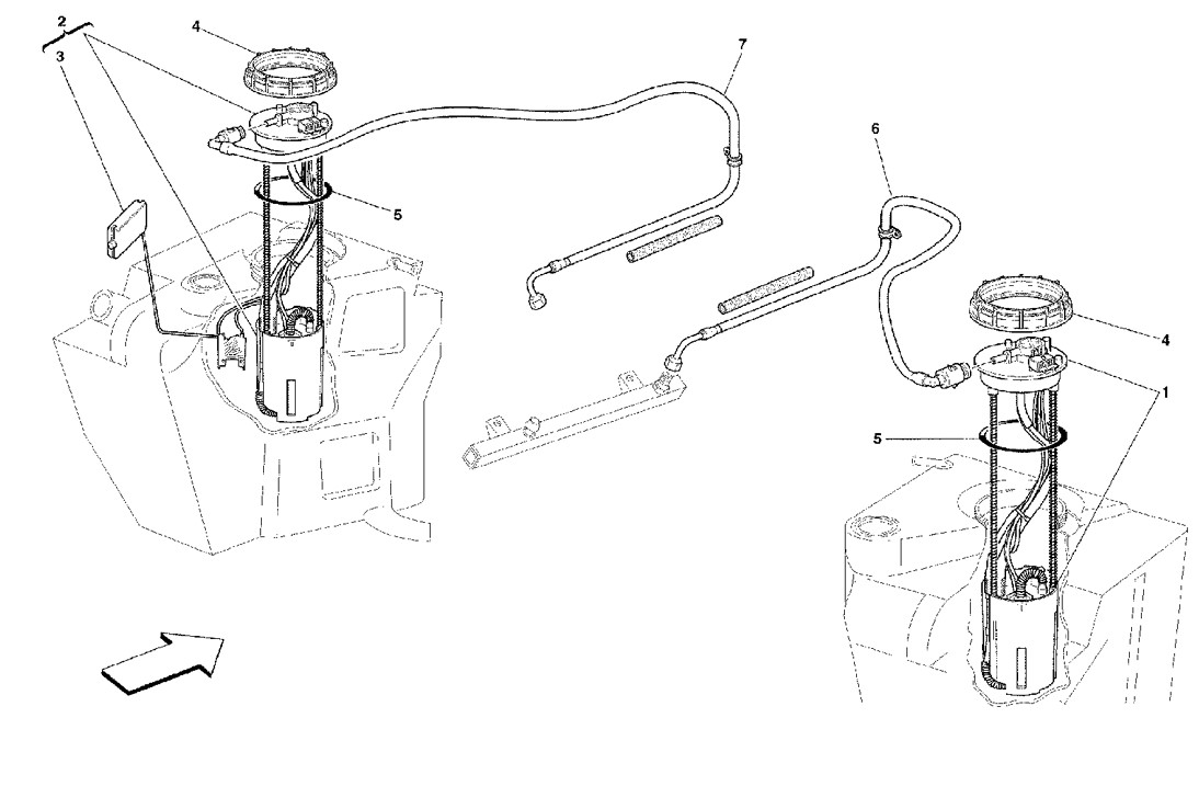 Schematic: Fuel Pumps And Pipes