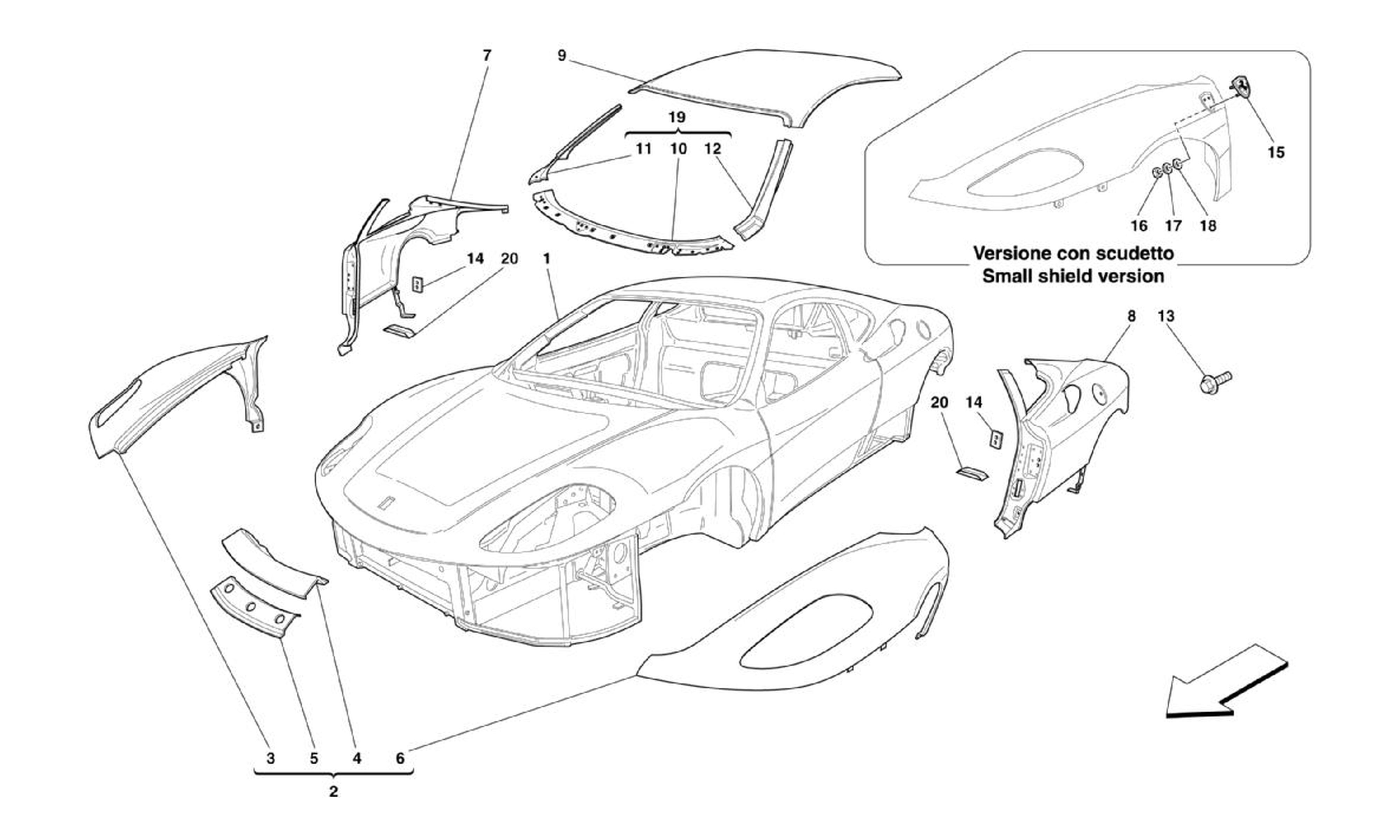 Schematic: Bodyshell - External Trim