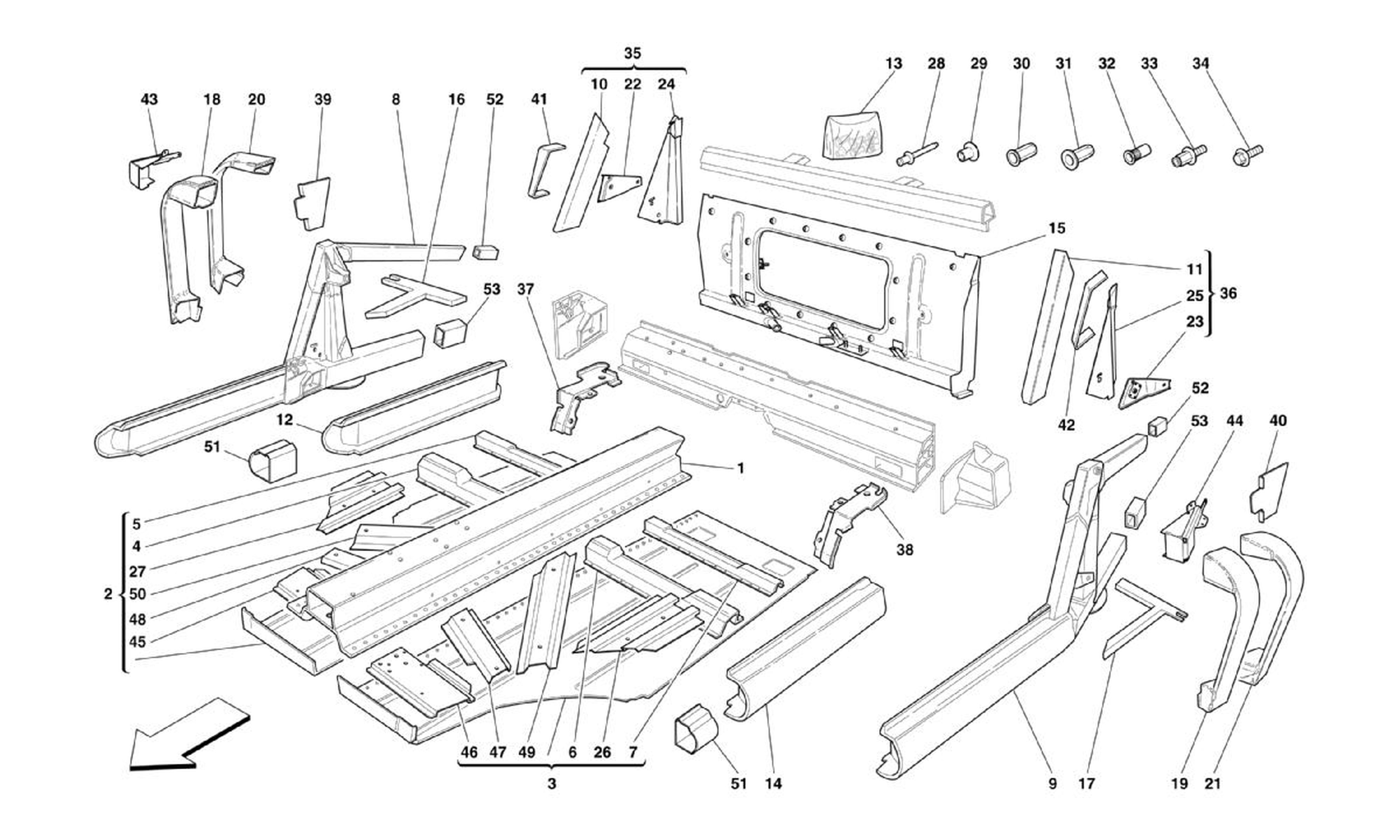 Schematic: Central Elements And Panels