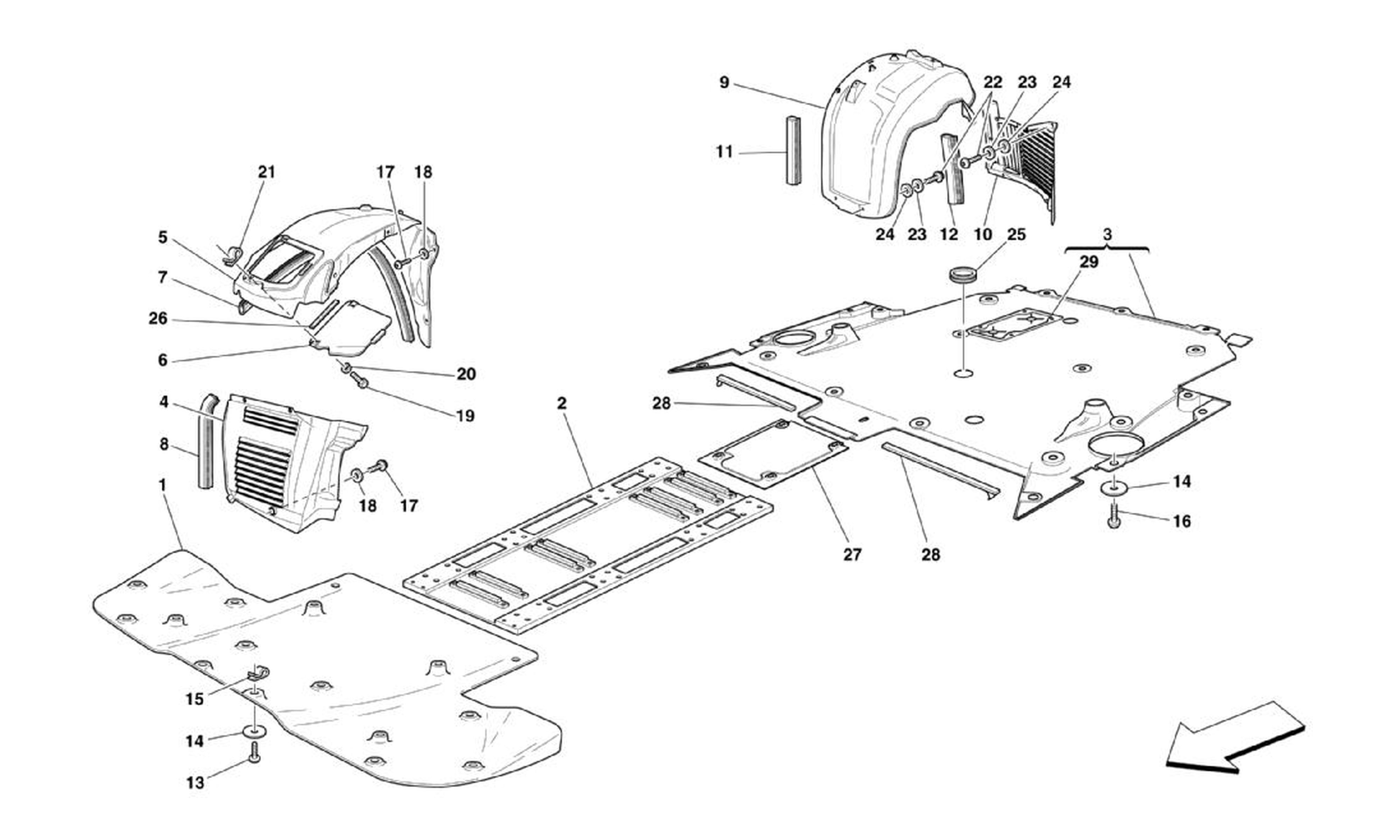 Schematic: Flat Undertray And Wheelhouses