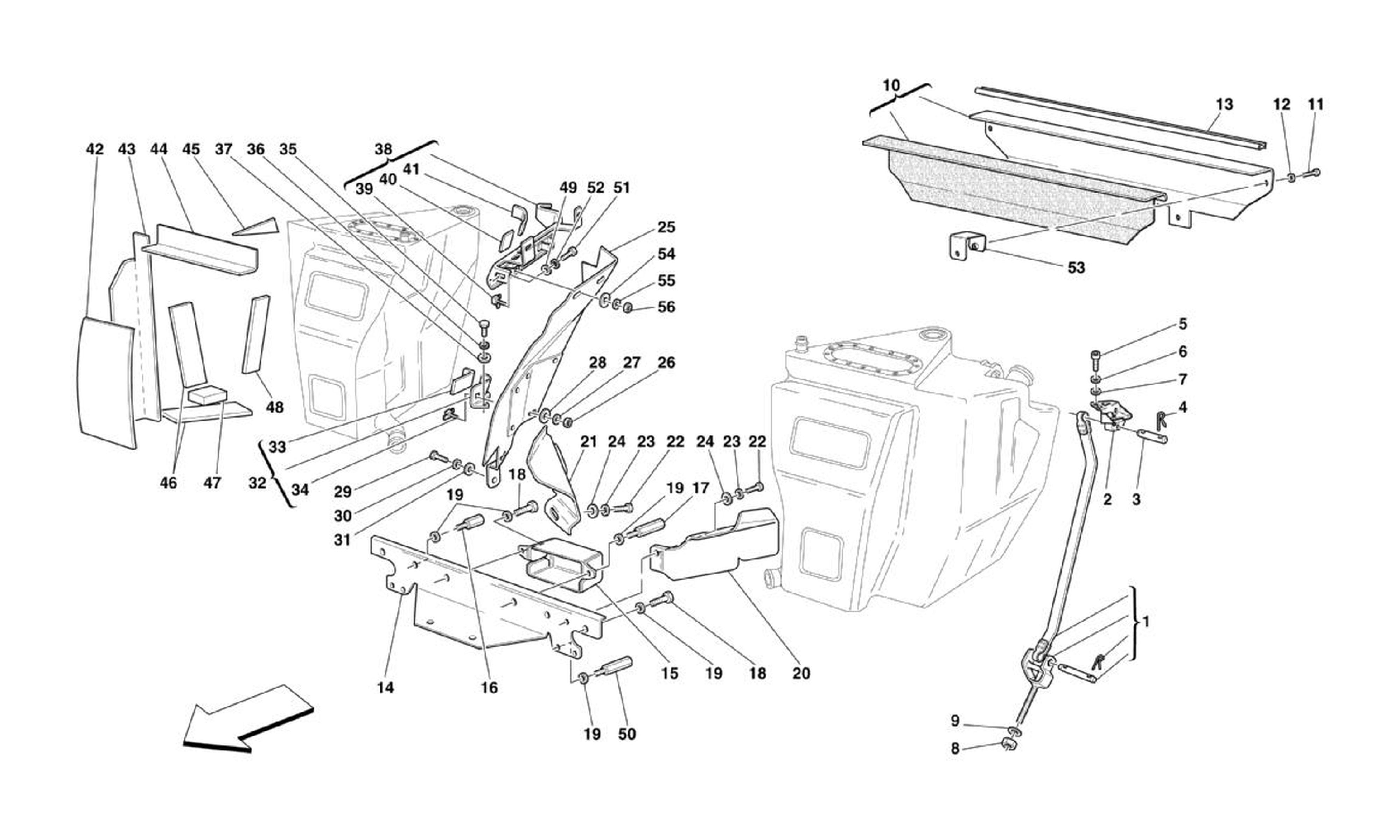 Schematic: Fuel Tanks - Fasteners And Guards