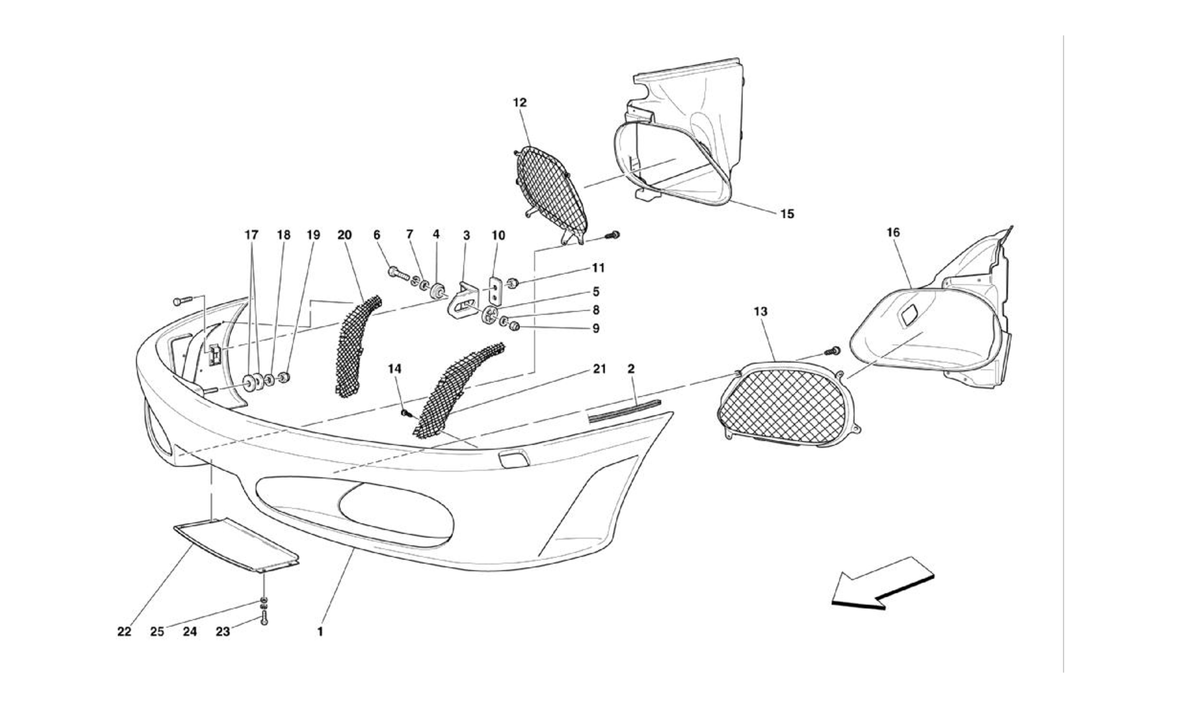 Schematic: Front Bumper