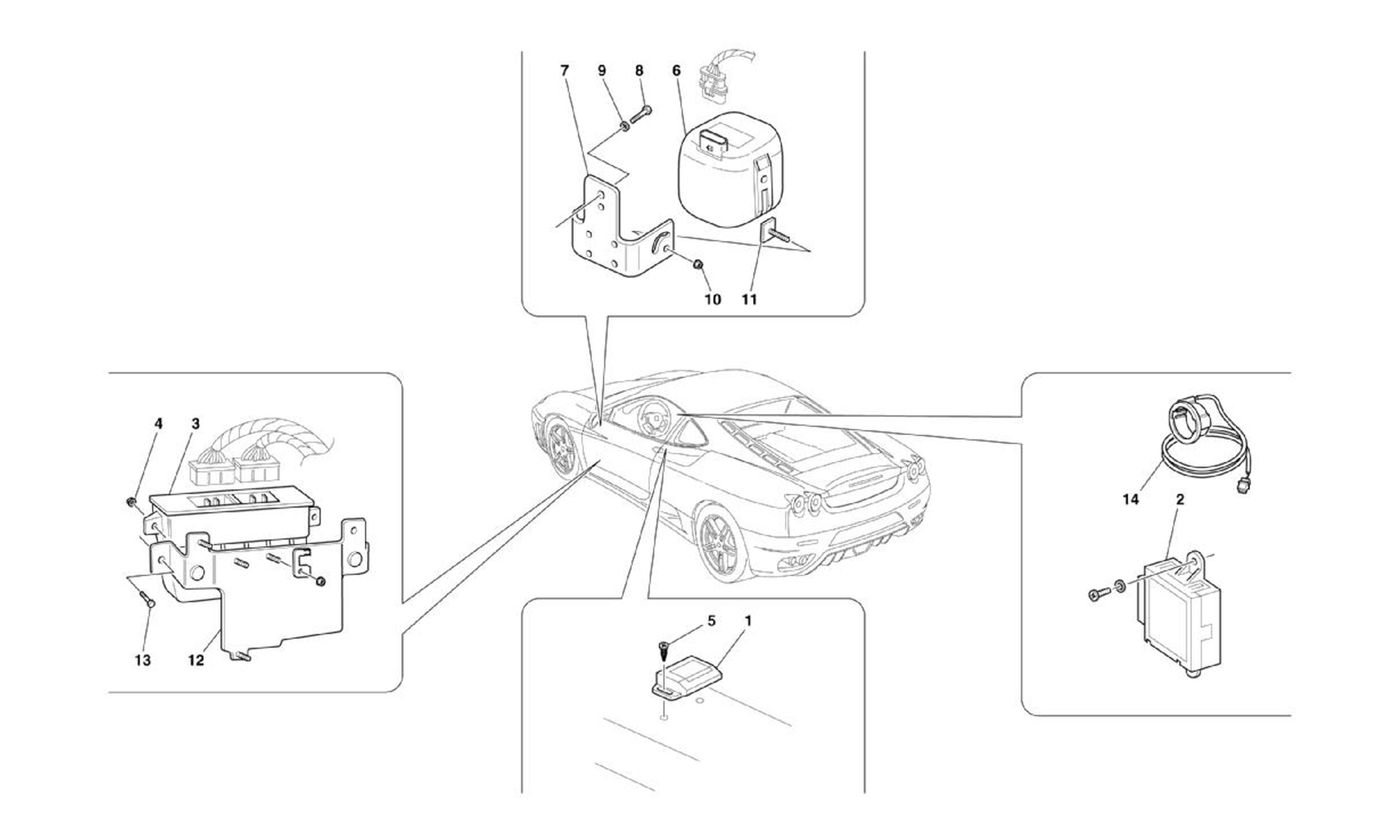 Schematic: Rear Passenger Compartment Ecus