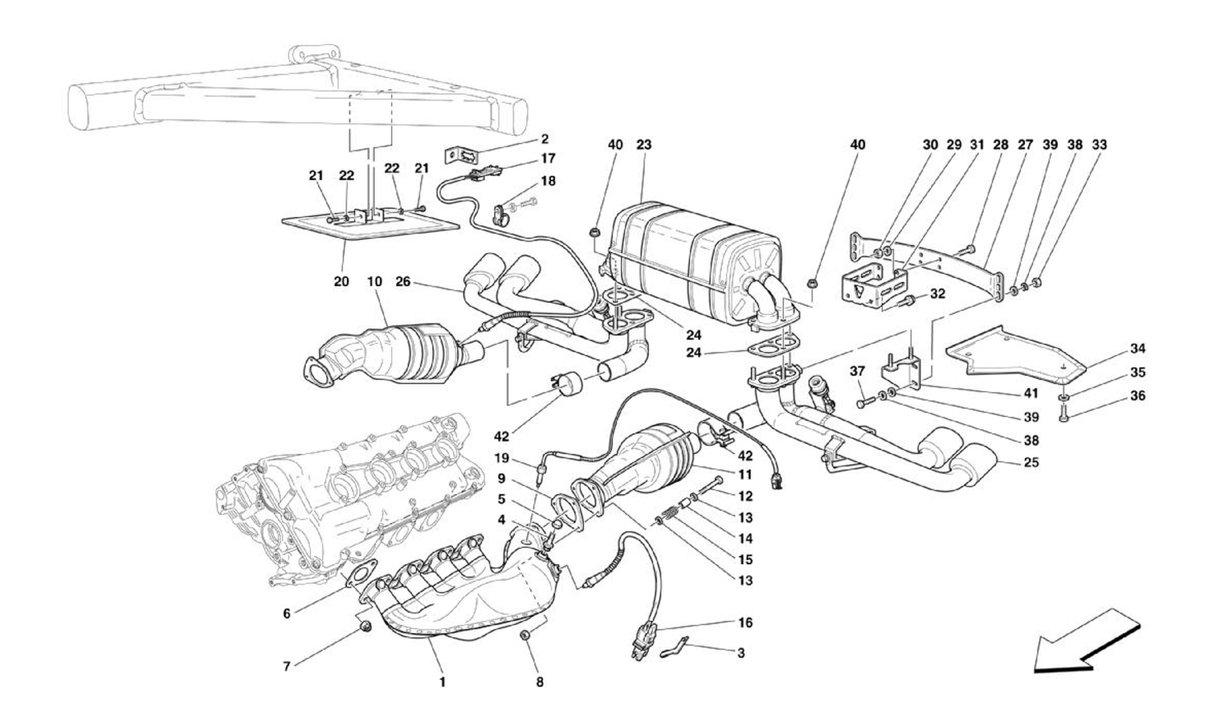 Schematic: Racing Exhaust System