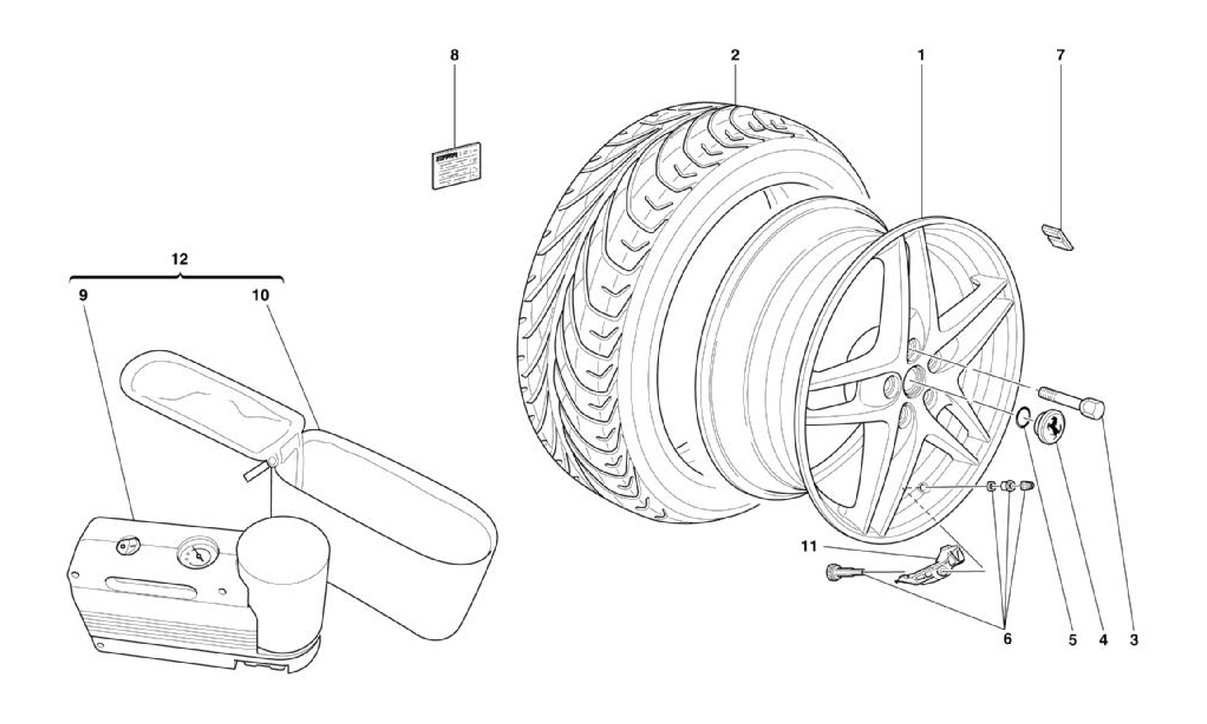 Schematic: Rear Suspension - Shock Absorber And Brake Disc