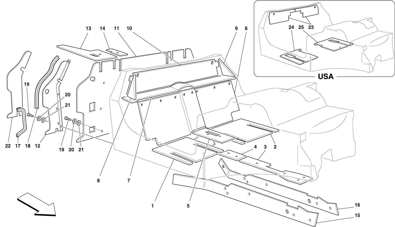 Schematic: Passengers Compartment Insulations