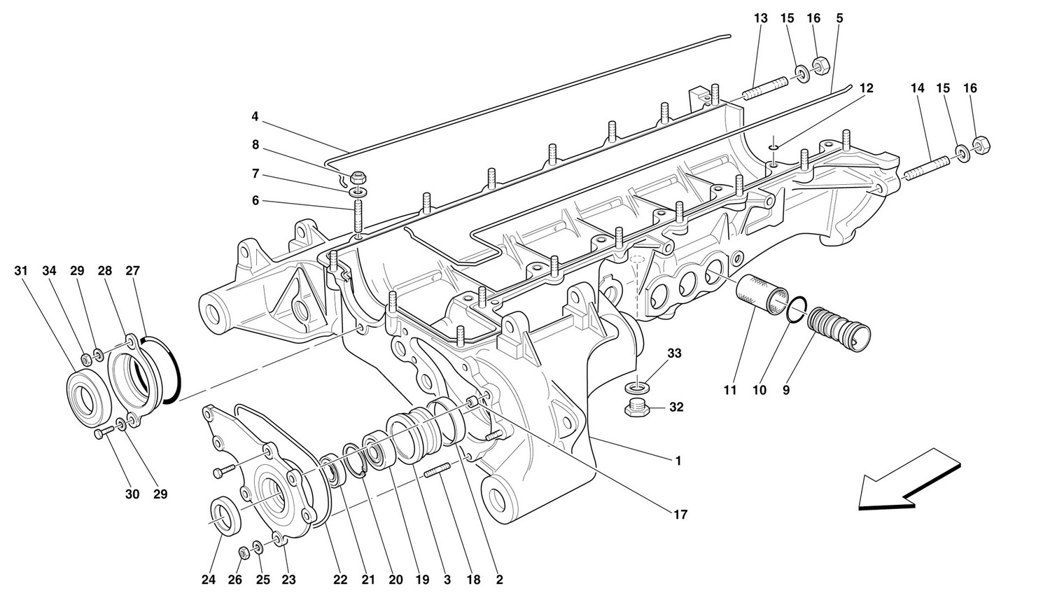 Schematic: Oil Sump And Cover