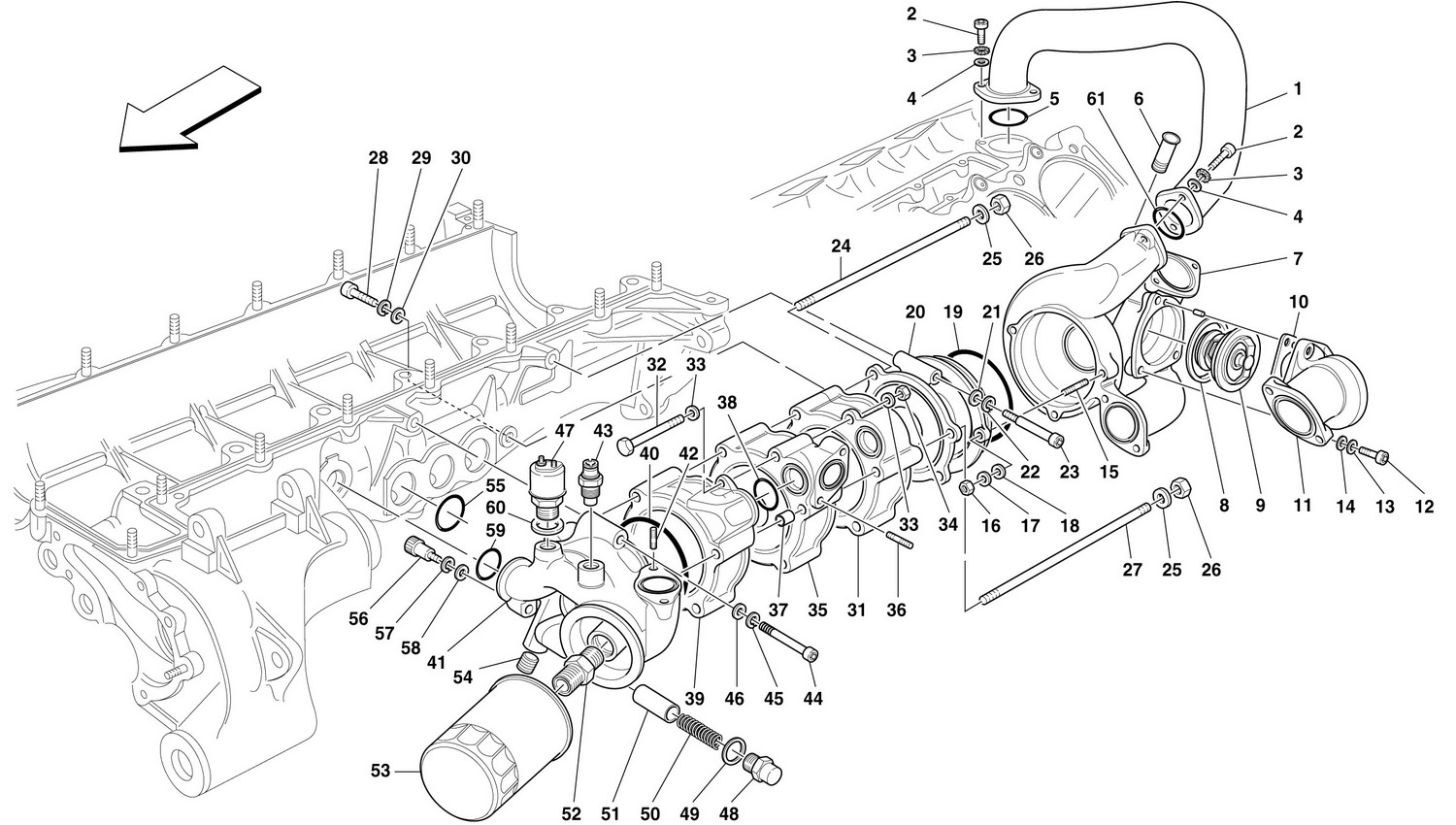 Schematic: Oil/Water Pump - Body And Accessories