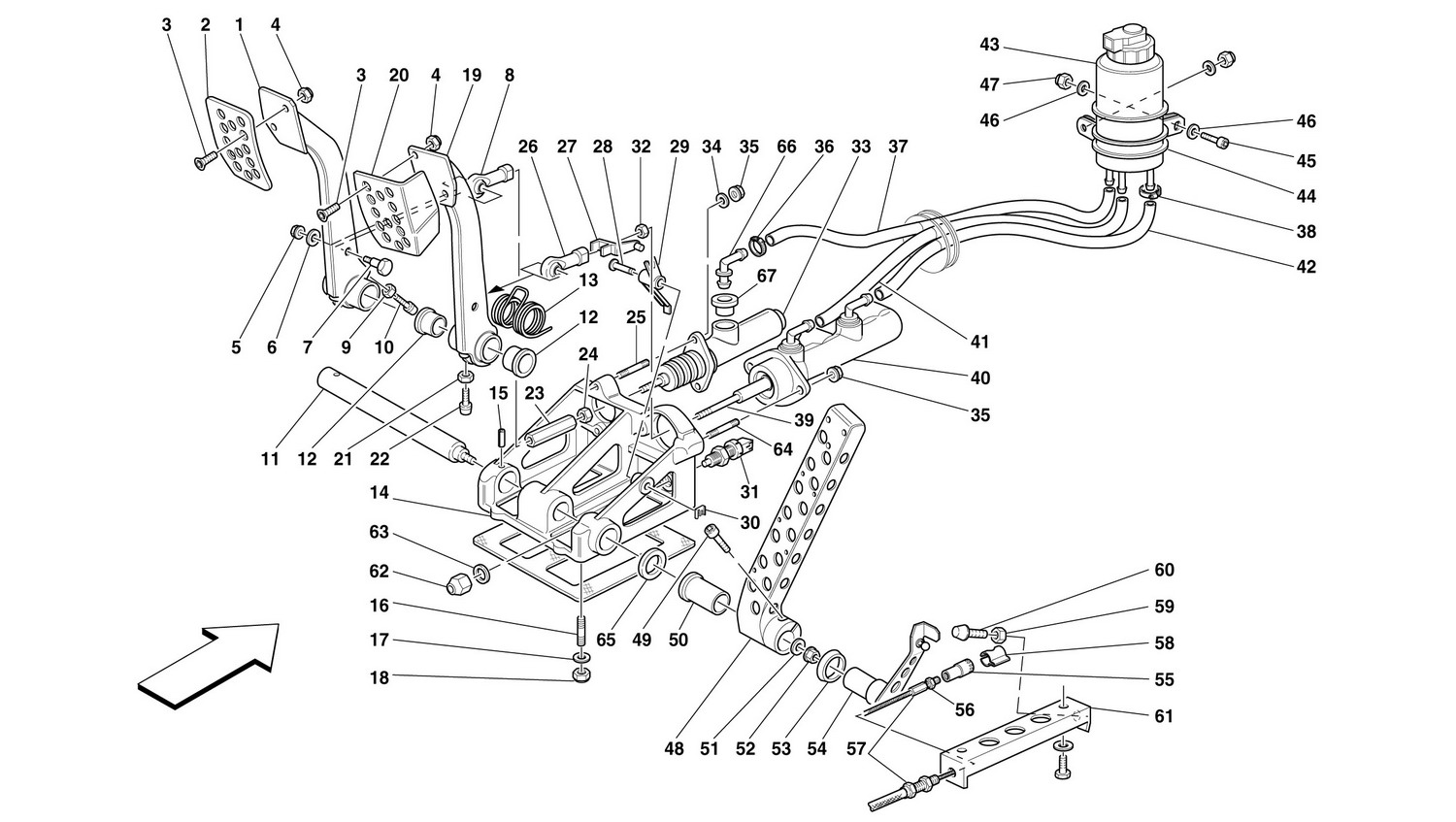 Schematic: Pedal Assembly