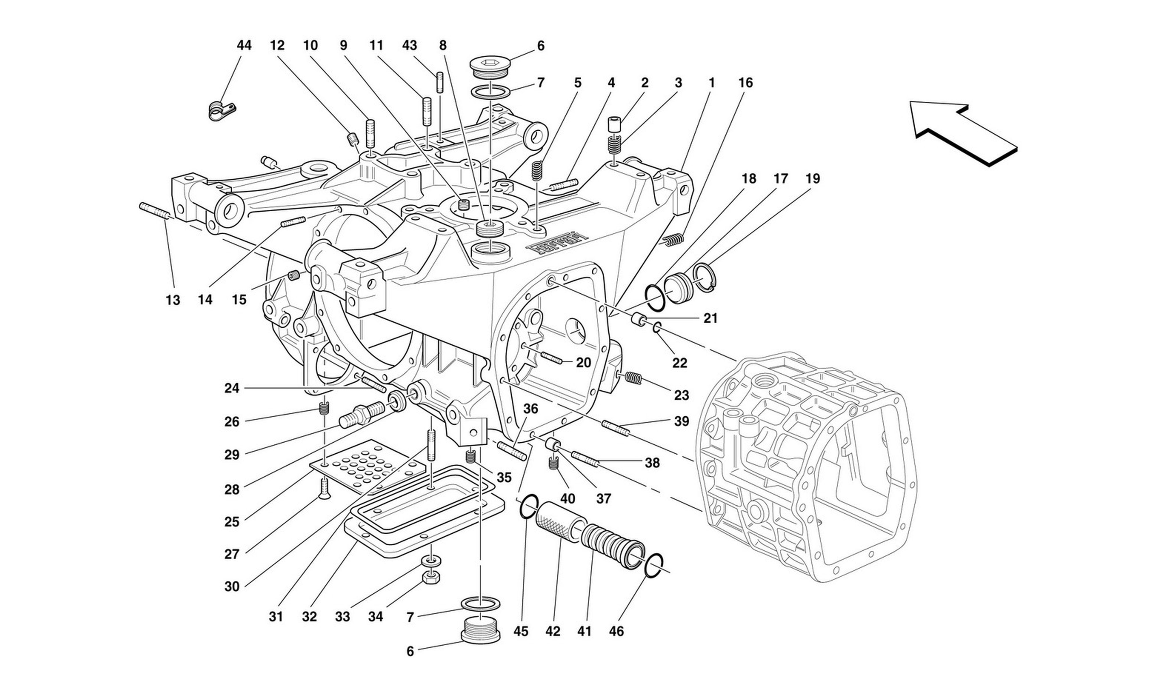 Schematic: Gearboxes/Differential Housing