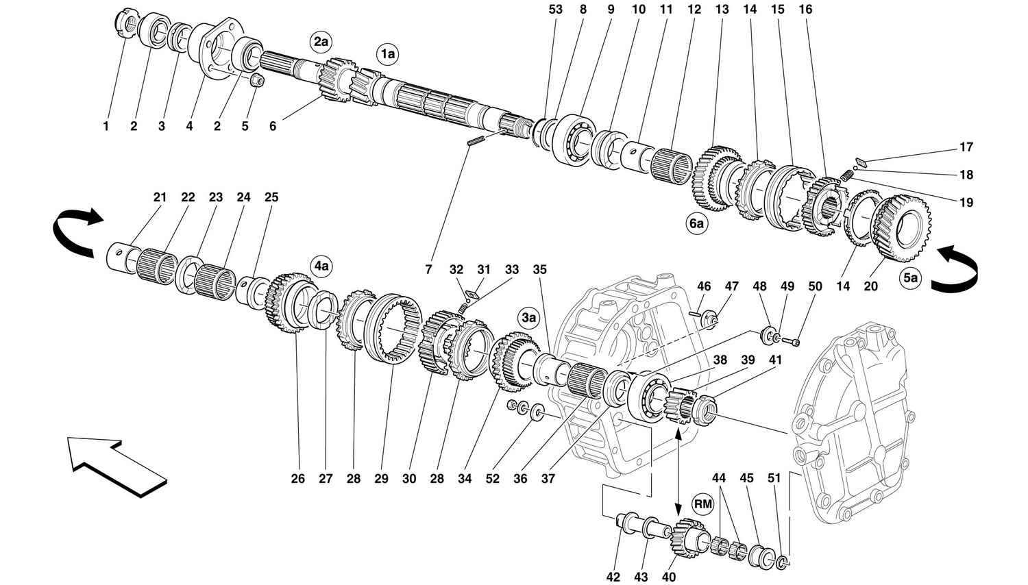 Schematic: Gearbox Main Shaft