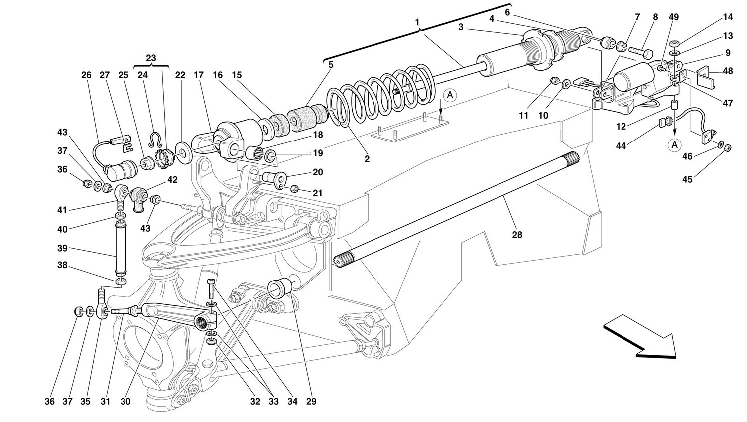 Schematic: Front Suspension - Shock Absorber And Stabilizer Bar