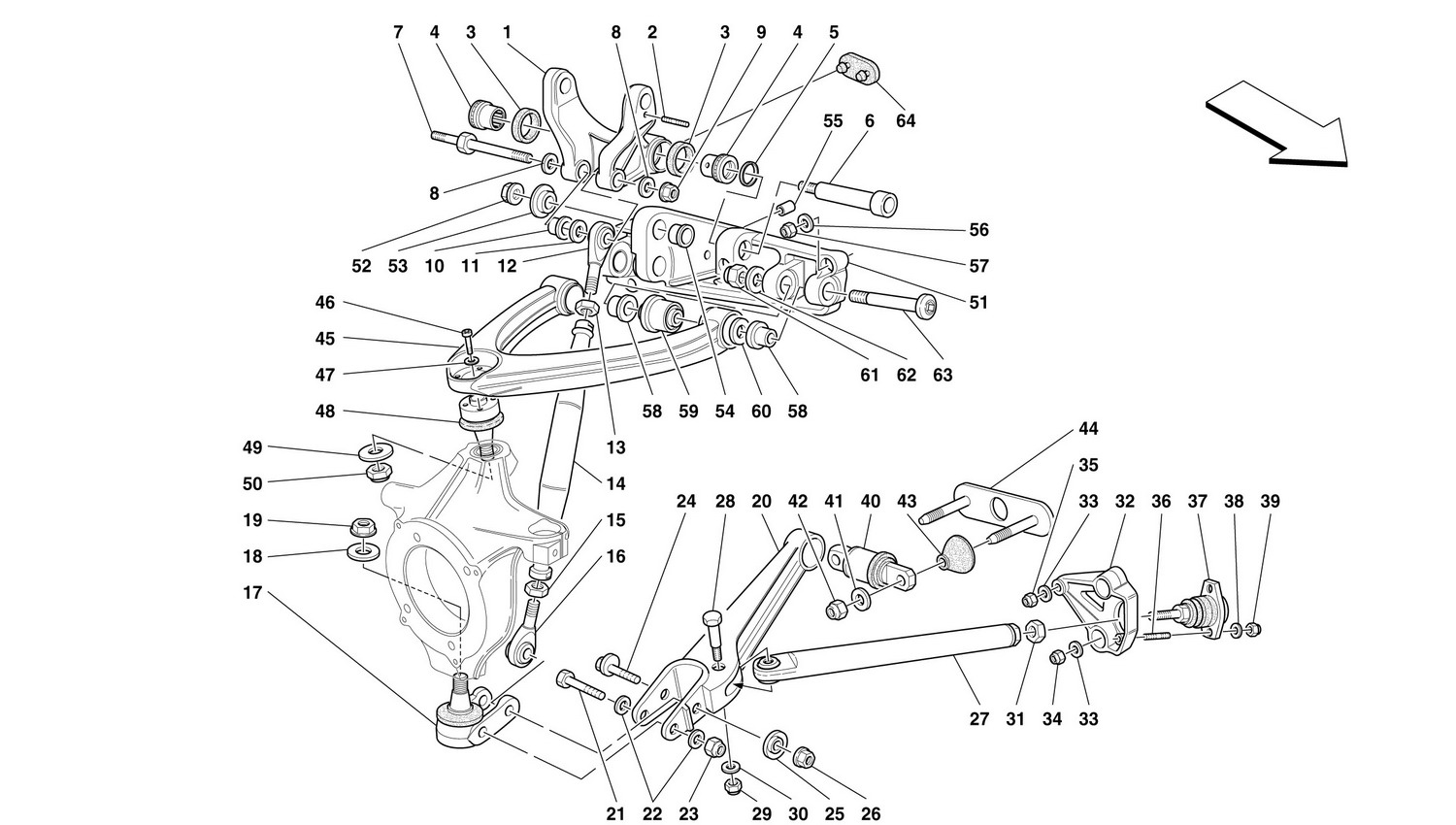 Schematic: Front Suspension - Wishbones