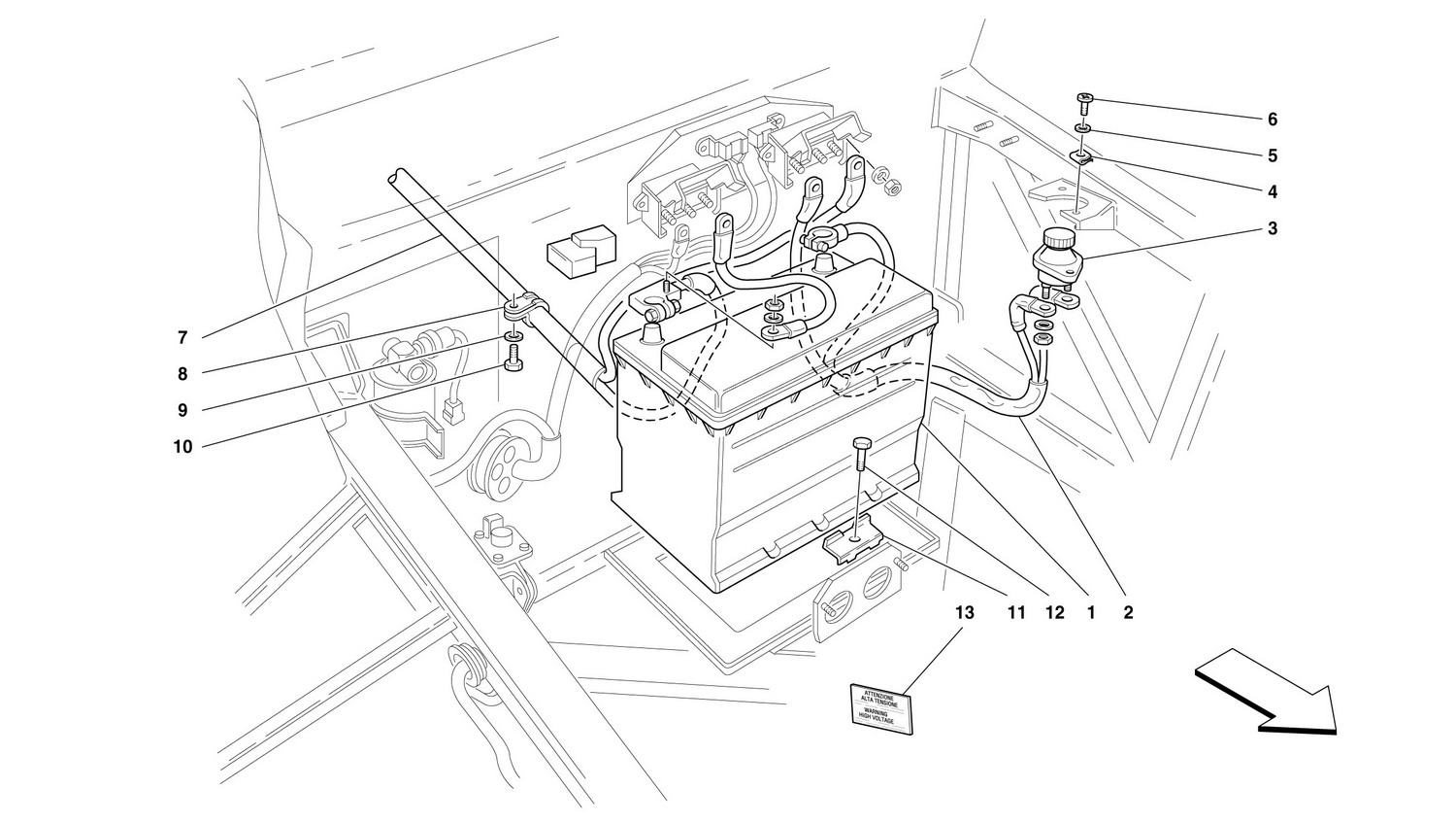 Schematic: Battery And Cables