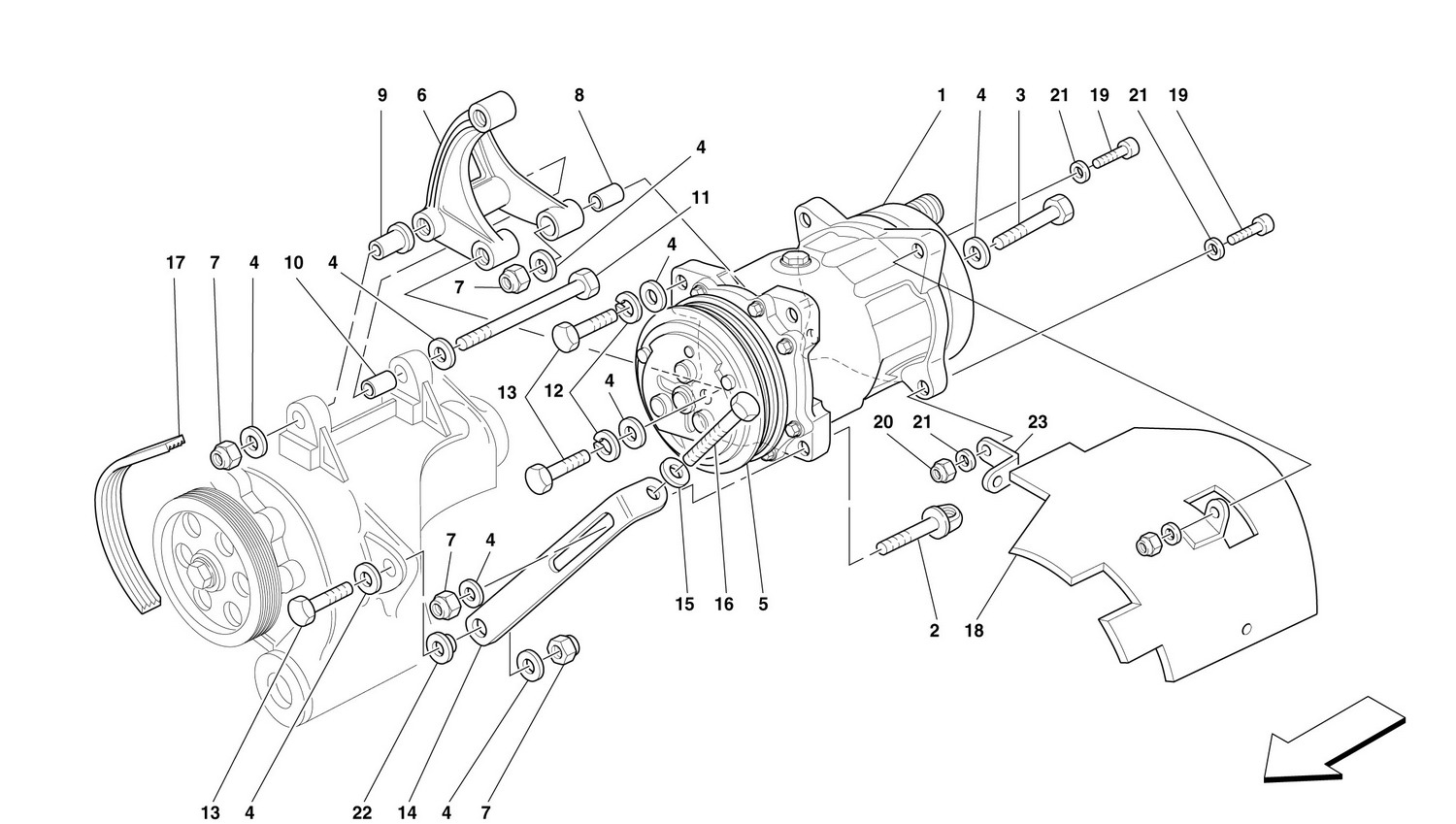 Schematic: Air Conditioning Compressor