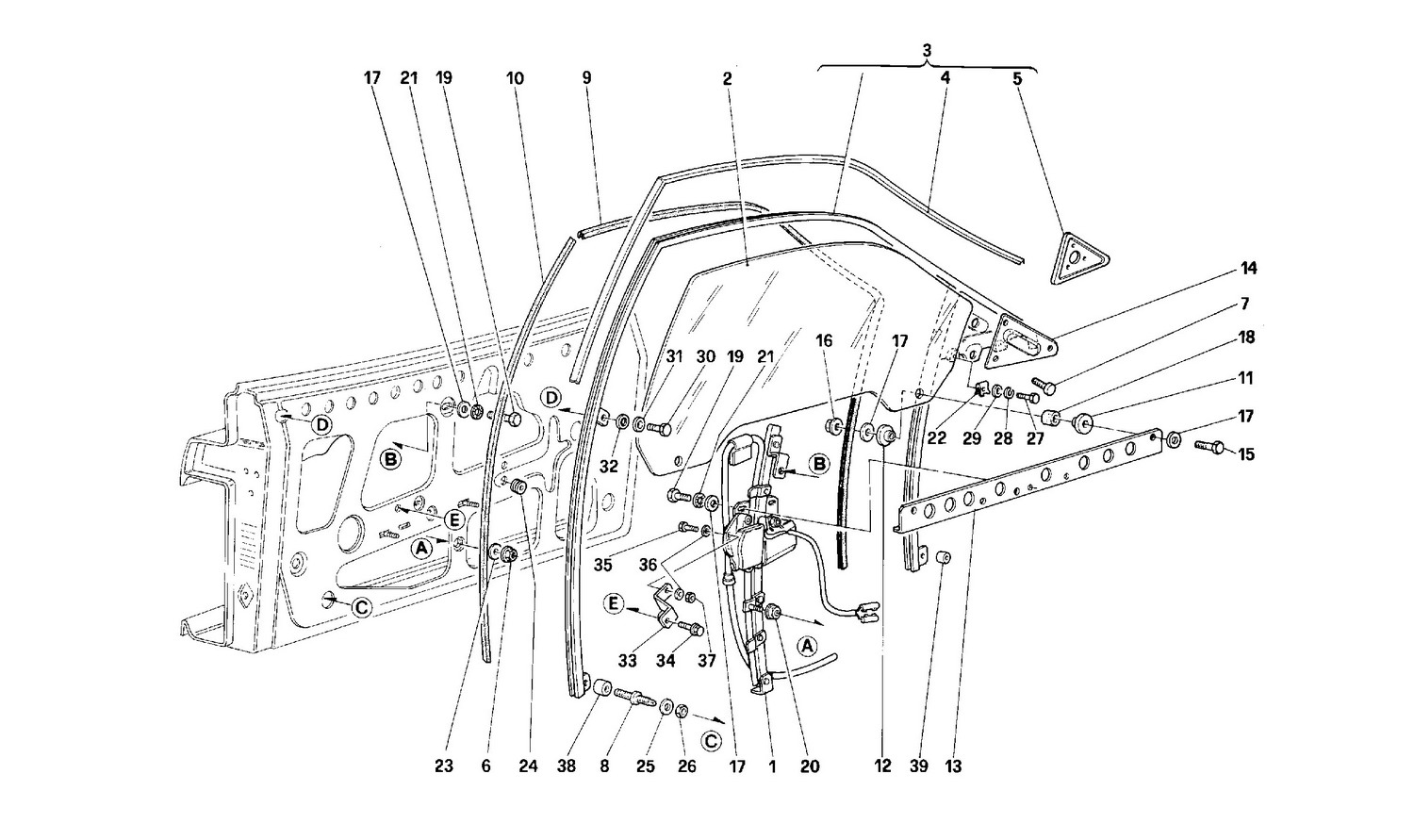 Schematic: Door - Power Window