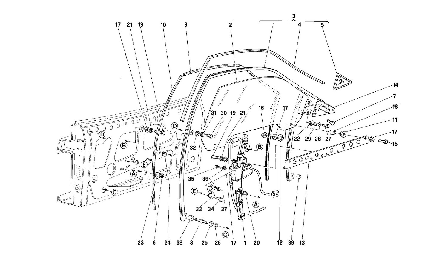 Schematic: Door - Power Window